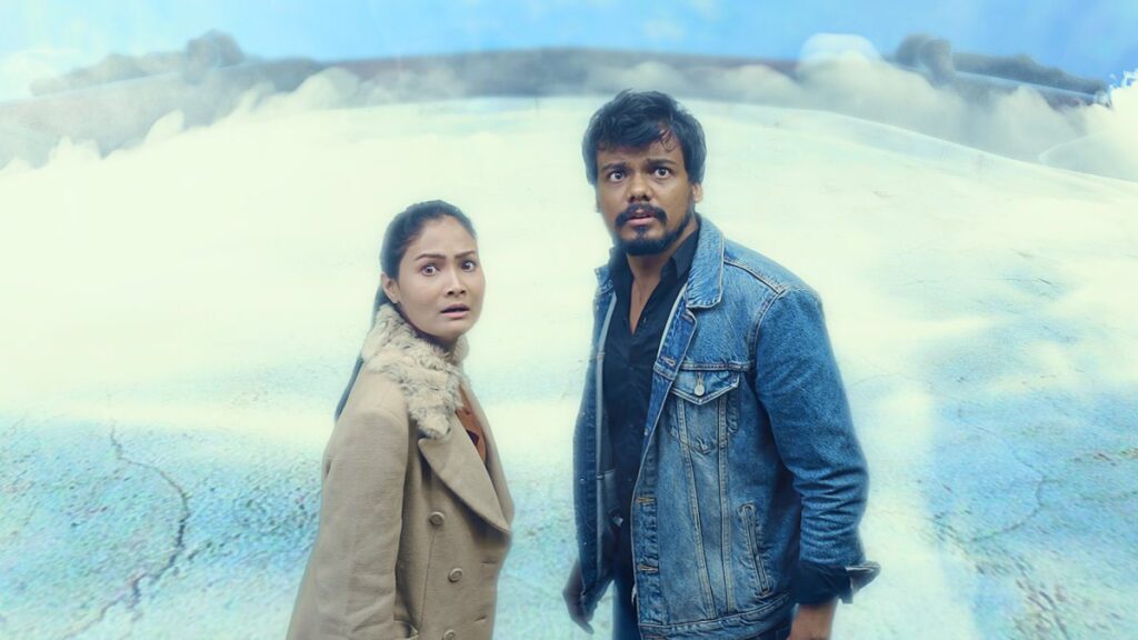 Adhorua film still: arrival in the afterlife