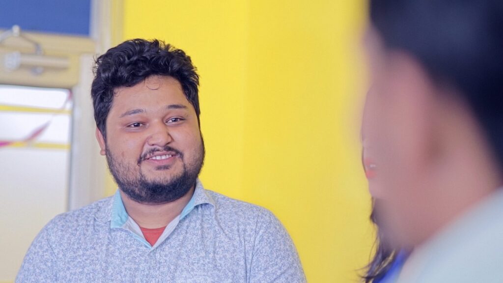 Still from Phokotia Tales: an interview scene