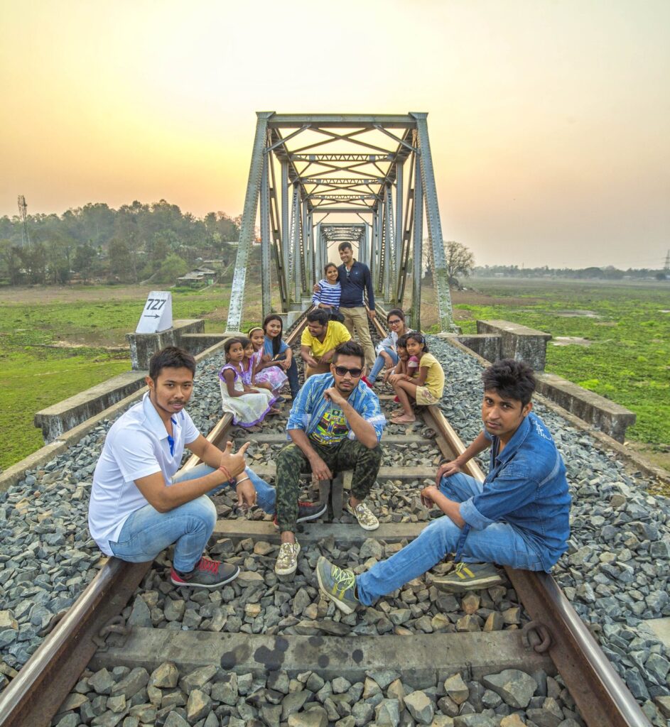 Behind the scenes: filming the Disco Khoini song for Phokotia Tales on a railway bridge