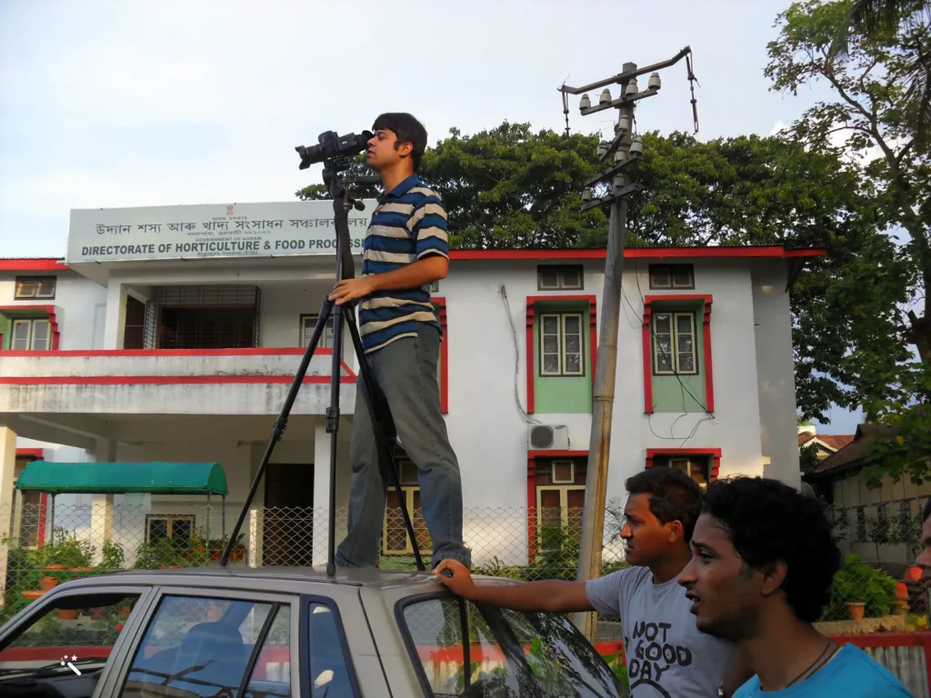 Camera rig on a car rooftop during a live-action shoot by TD Film Studio